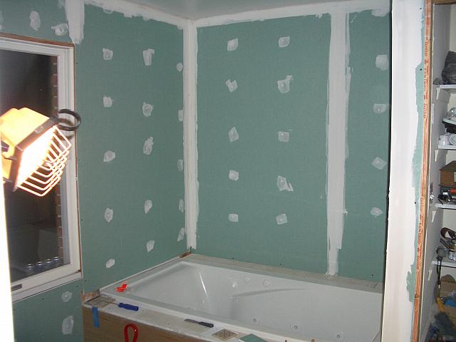 Drywall installed