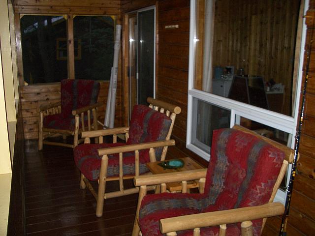 Our cabin's patio