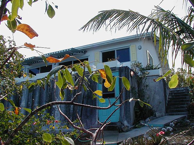 House, from the back.  The whole lower level is a big well.