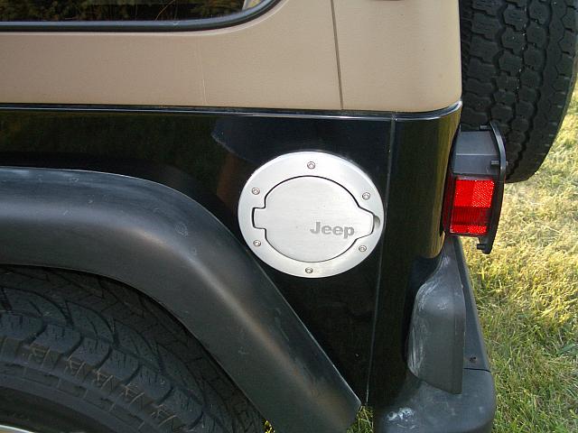 Brushed stainless fuel cover