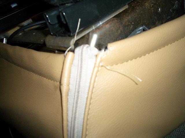 In one seat the stitching wasn't closed very well.  I hit the threads with some krazy glue to seal them.