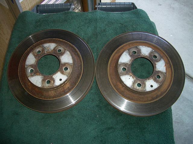 Used rear rotors.  Straight.  Should be turned.