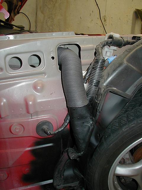 Engine vent #6 - Added 2" heater hose (vw bug size)