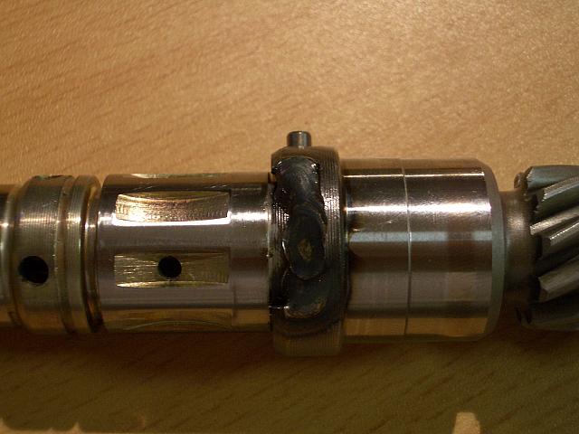 Welded quill shaft from a manual steering conversion