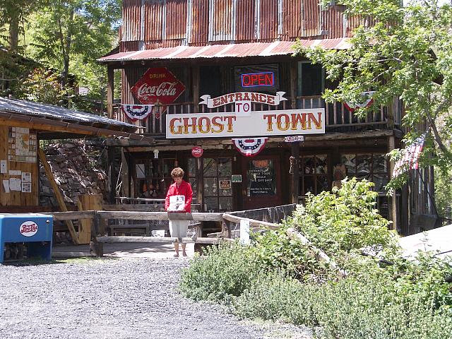 Cheezy ass ghost town is just beyond the old mine and the land of trucks that time forgot.