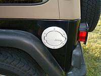 Brushed stainless fuel cover