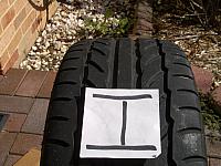 Wheel & Tire #1.  Bridgestone S-03 Pole Position, 225/45-17.  This tire was mounted on the rear for about 12k miles.  Tread 