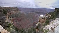 Panoramic view of the Grand Canyon.